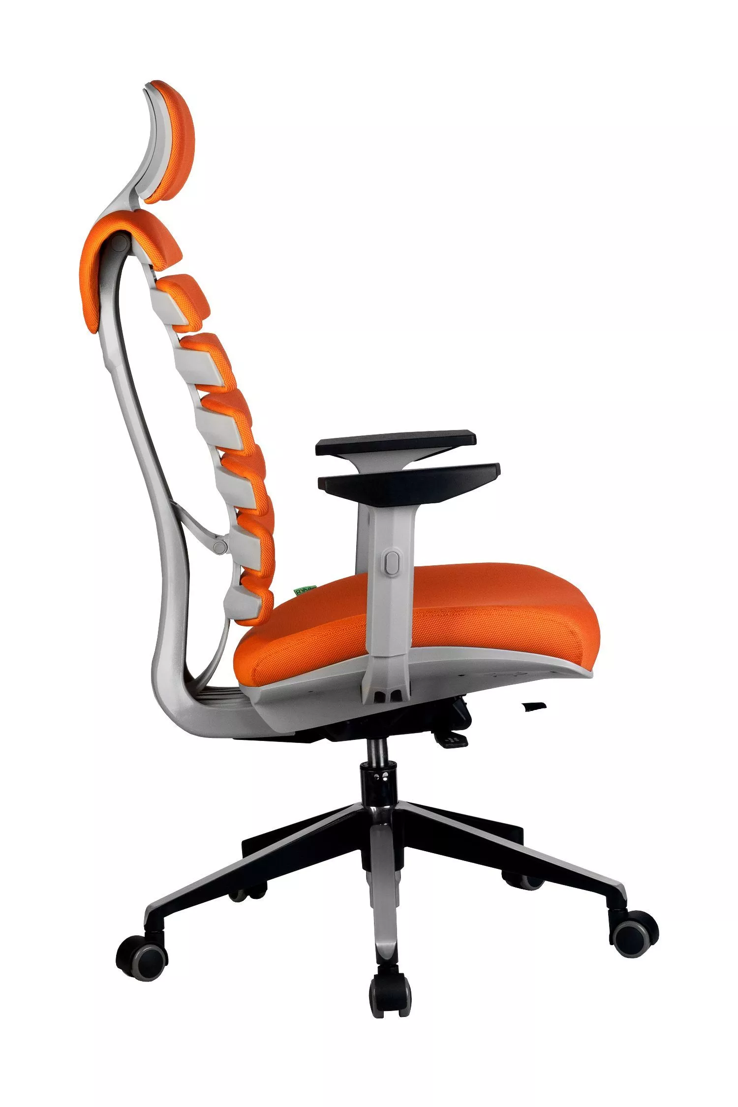 Кресло эргономичное Riva Chair SHARK оранжевый / серый пластик
