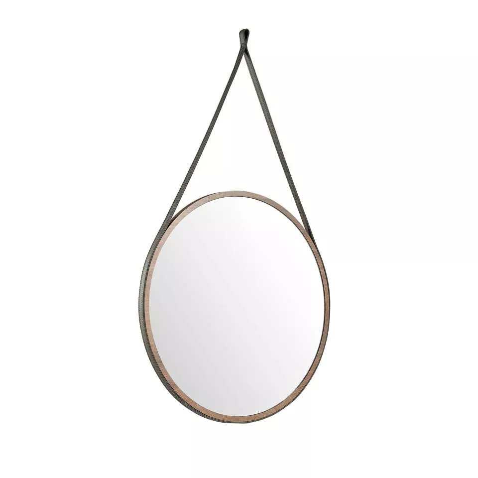Круглое зеркало в ореховой раме Angel Cerda CPMR27-V36-NOGAL