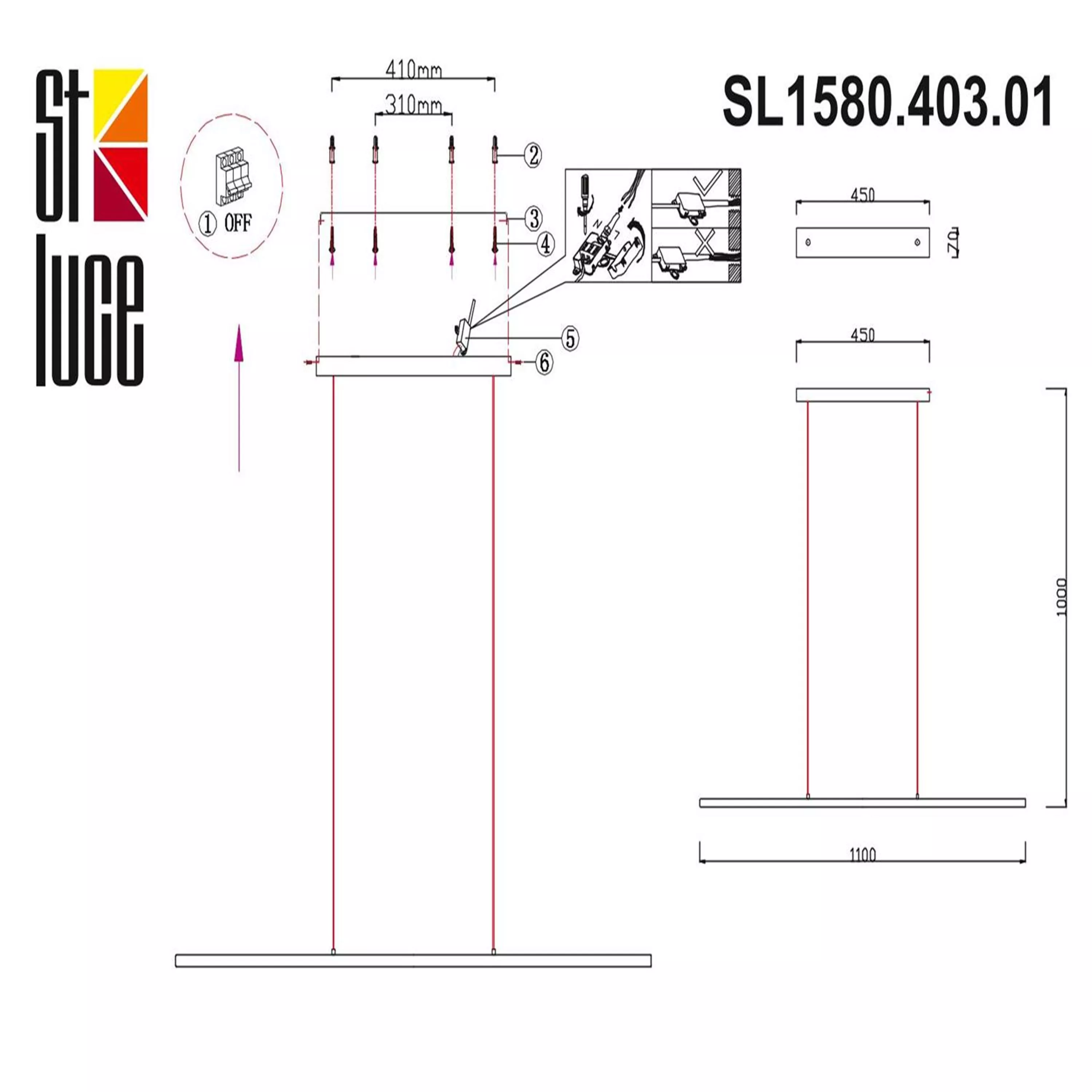Подвесной светильник ST LUCE RALIO SL1580.403.01