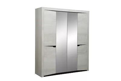 Шкаф для одежды Лючия Олмеко 33.01 бетон пайн белый