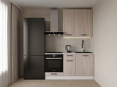 Кухонный гарнитур Шимо 1600 Sanvut МДФ высокий верхний шкаф 950 мм