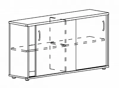 Шкаф-купе низкий (для 2-х столов 60) А4 330