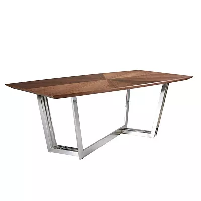 Обеденный стол Angel Cerda MI2003T /1097 из орехового дерева и хромированной стали