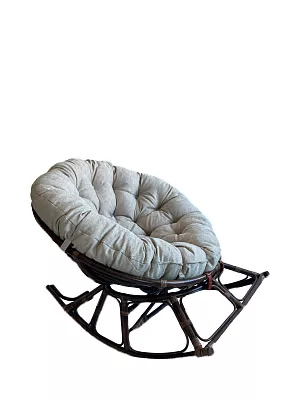 Кресло-качалка из ротанга Папасан 23 01D темно-коричневый