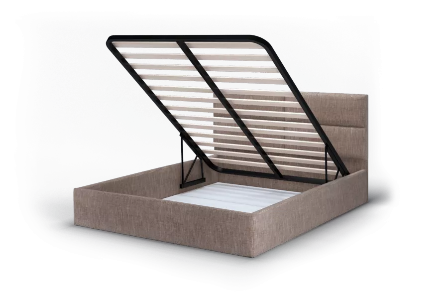 Двуспальная кровать Сити с подъемным механизмом 160 см Vega white МЛК