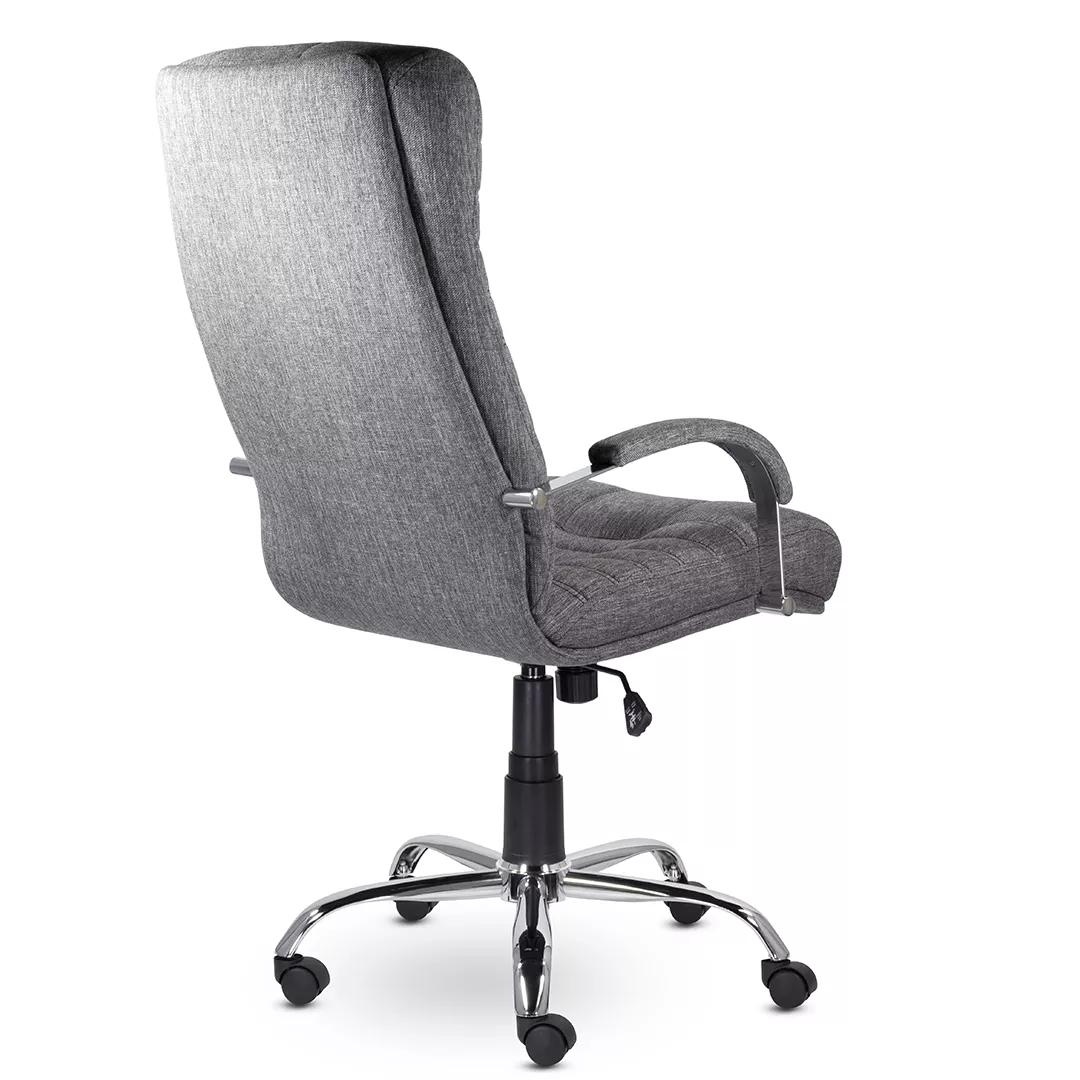 Кресло для руководителя Атлант В хром ткань Moderno серый