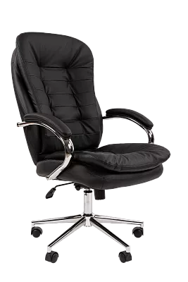 Кресло руководителя CHAIRMAN 795 усиленное до 150 кг черная кожа