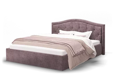 Двуспальная кровать Стелла 160 см ROCK 12 (серо-фиолетовый) МЛК
