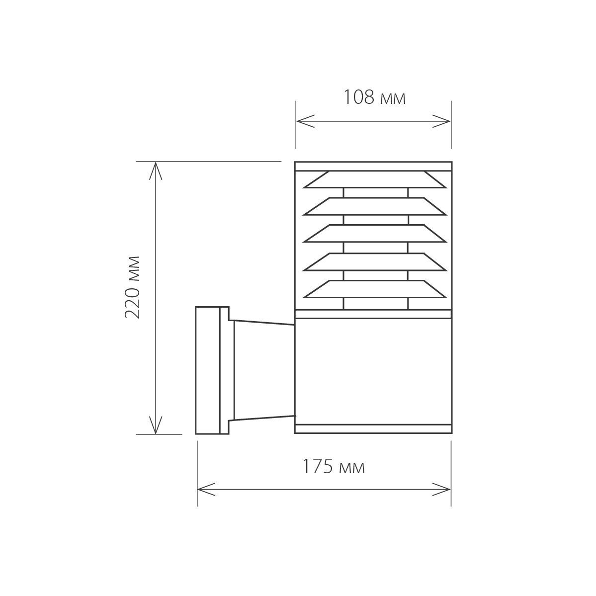 Уличный настенный светильник Elektrostandard Strada 1408 TECHNO Серый