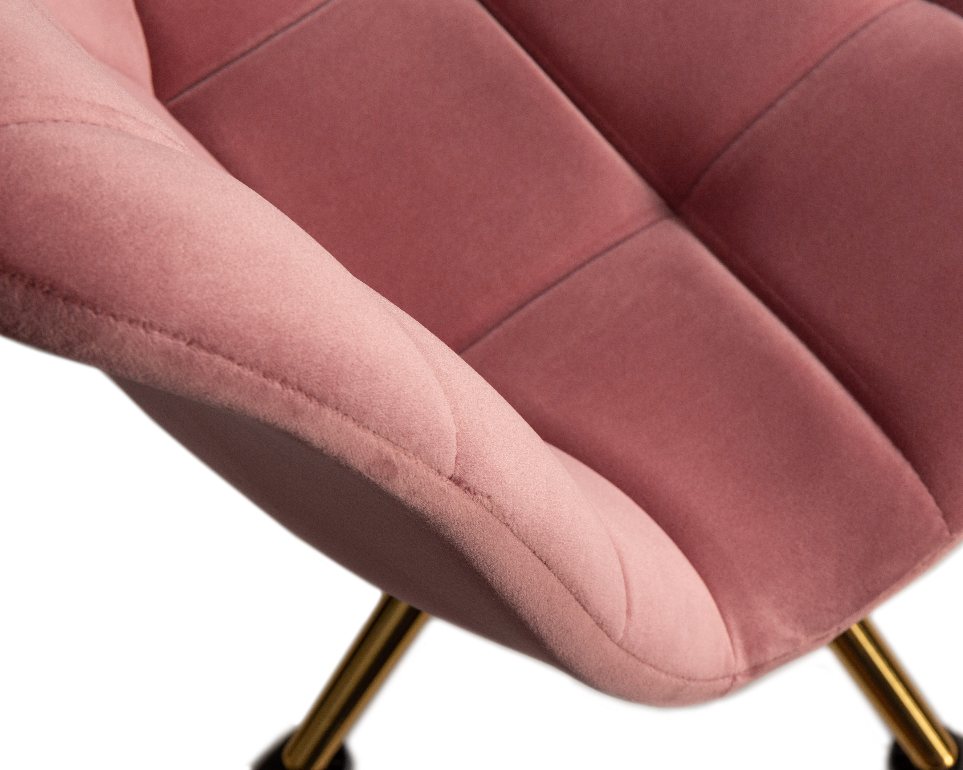 Офисное кресло для персонала DOBRIN MONTY GOLD розовый велюр MJ9-32