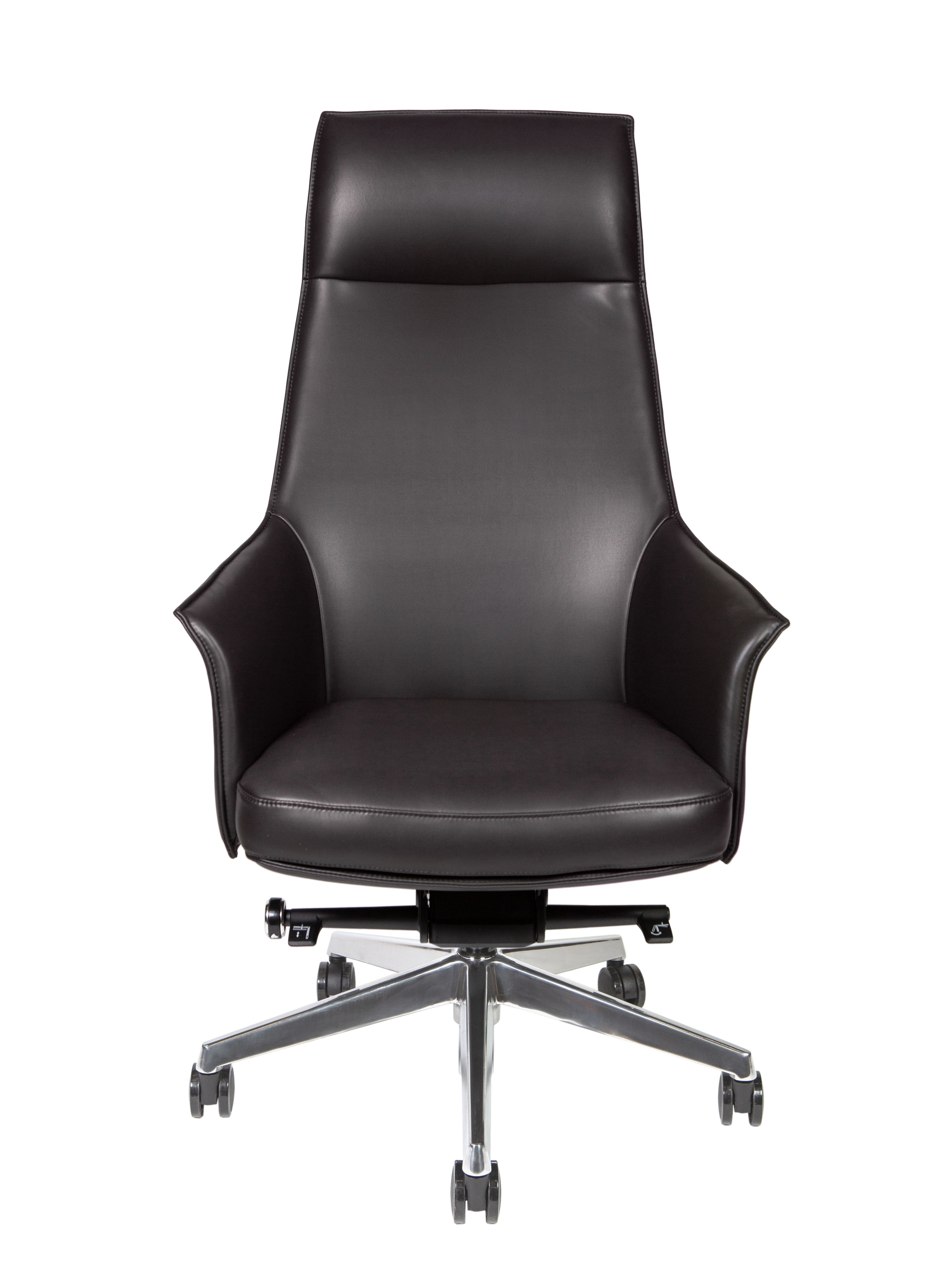 Кресло руководителя Бордо черная кожа A1918 black leather NORDEN