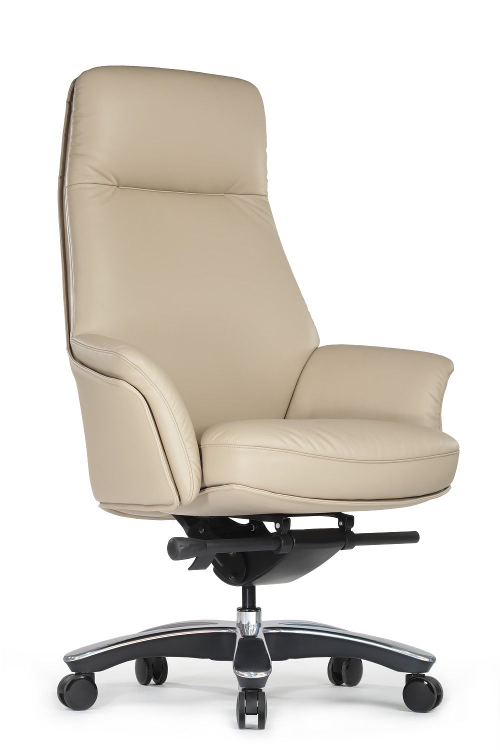 Офисное кресло из натуральной кожи RIVA DESIGN Batisto (A2018) светло-бежевый