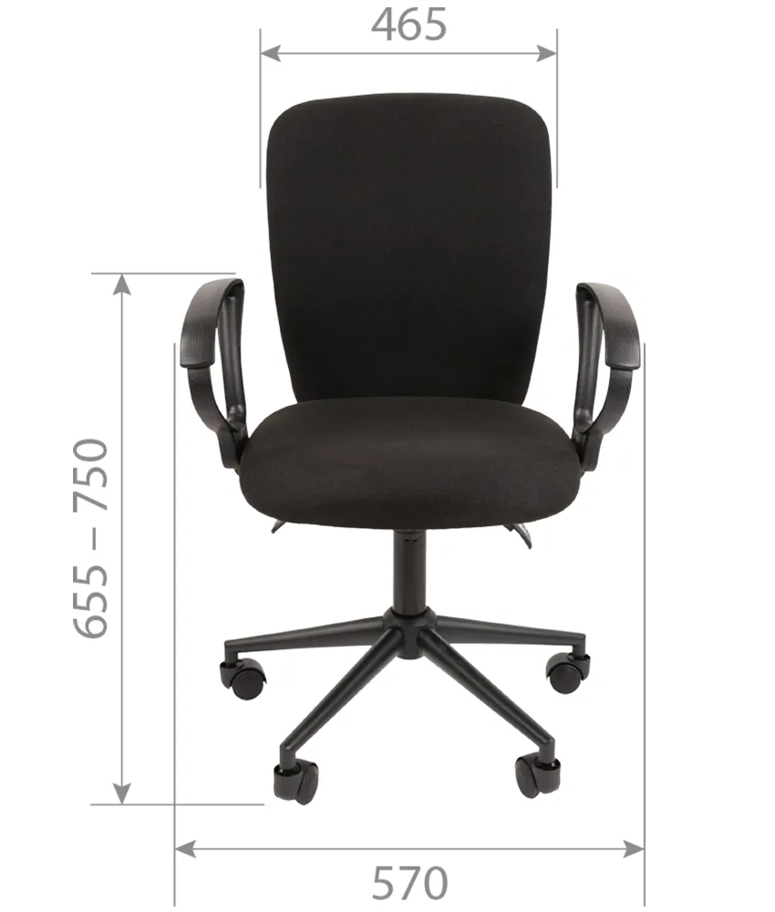 Кресло для персонала Chairman 9801 Black С2
