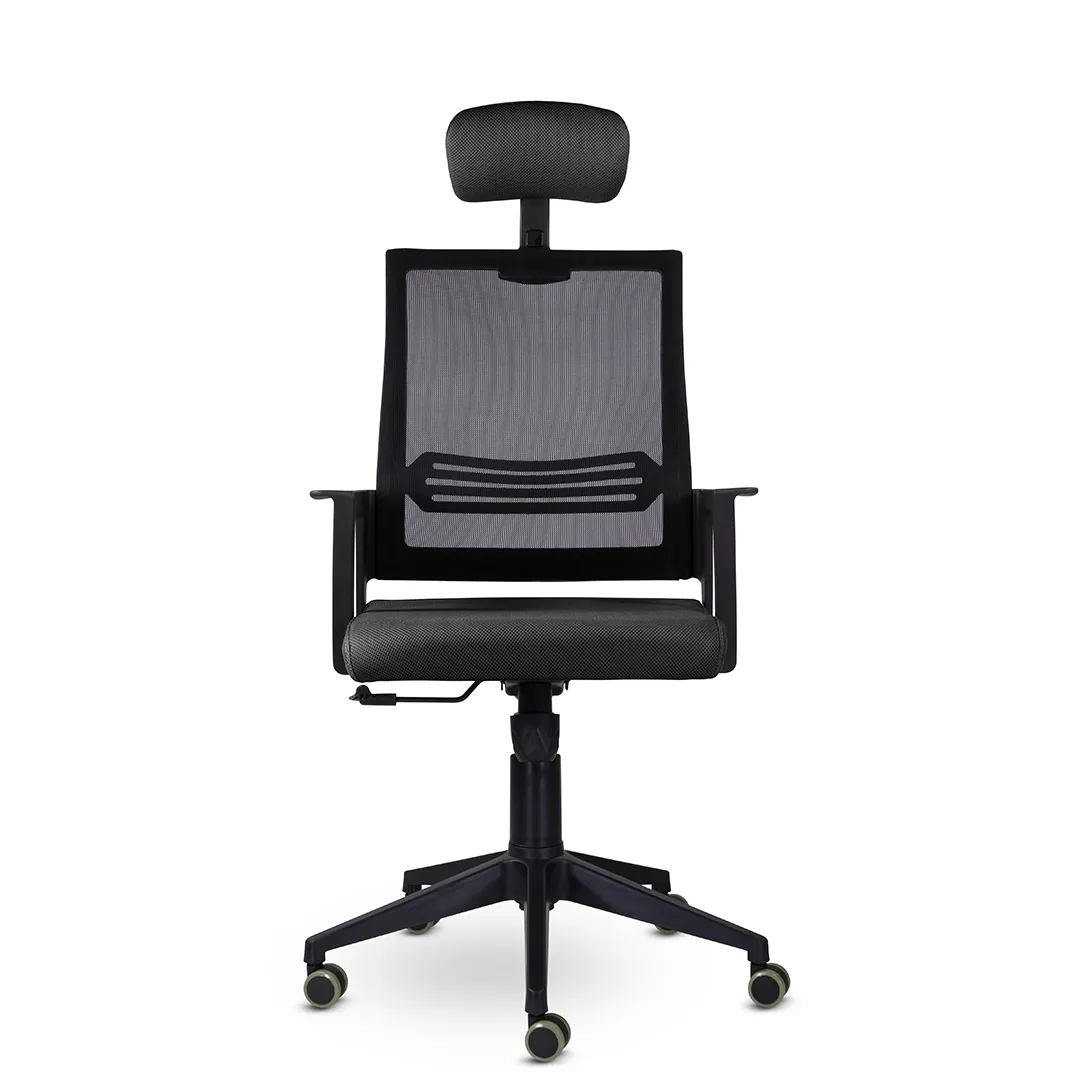 Кресло компьютерное Аэро М-808 BLACK PL Сетка Е серый