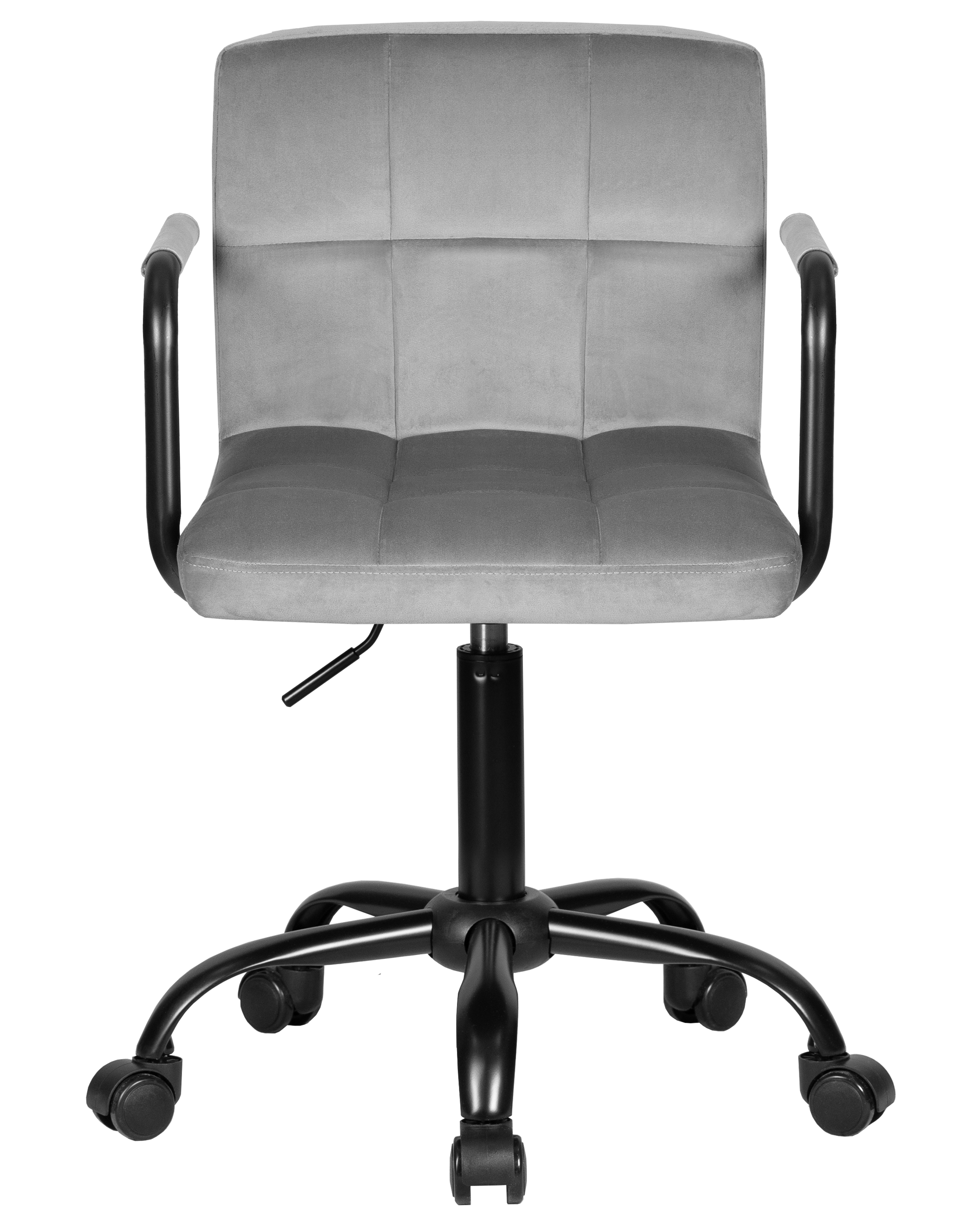 Офисное кресло для персонала DOBRIN TERRY BLACK серый велюр MJ9-75