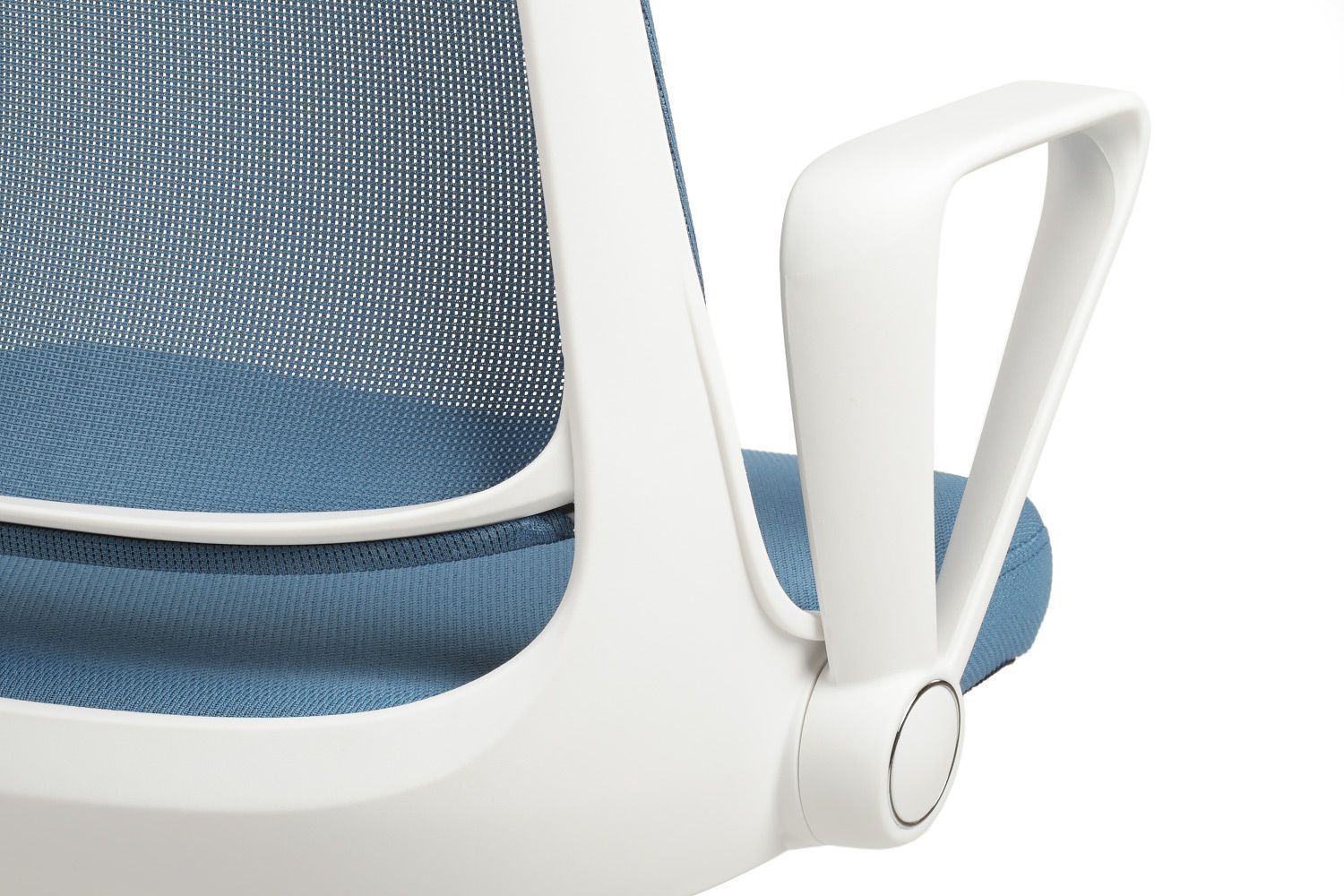 Кресло RIVA DESIGN W-158 синий / белый пластик