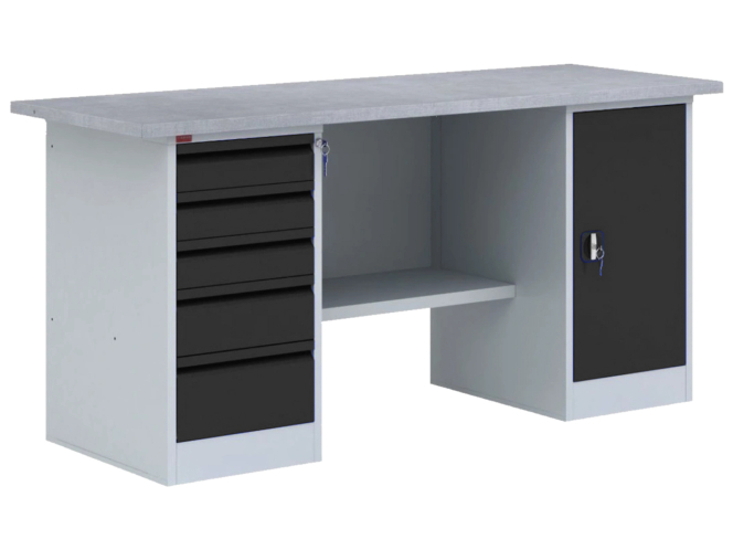 Верстак двухтумбовый металлический ВП-4/1.9 Пакс Металл