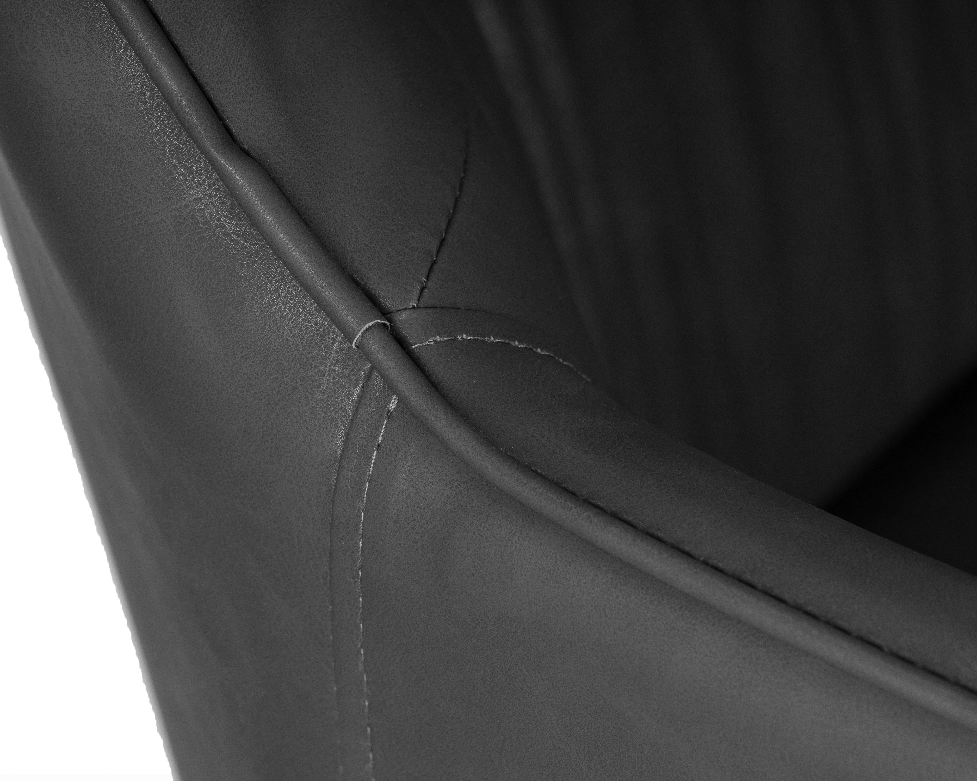 Стул DOBRIN DANIEL черные ножки, винтажная антрацитовая экокожа RU-08