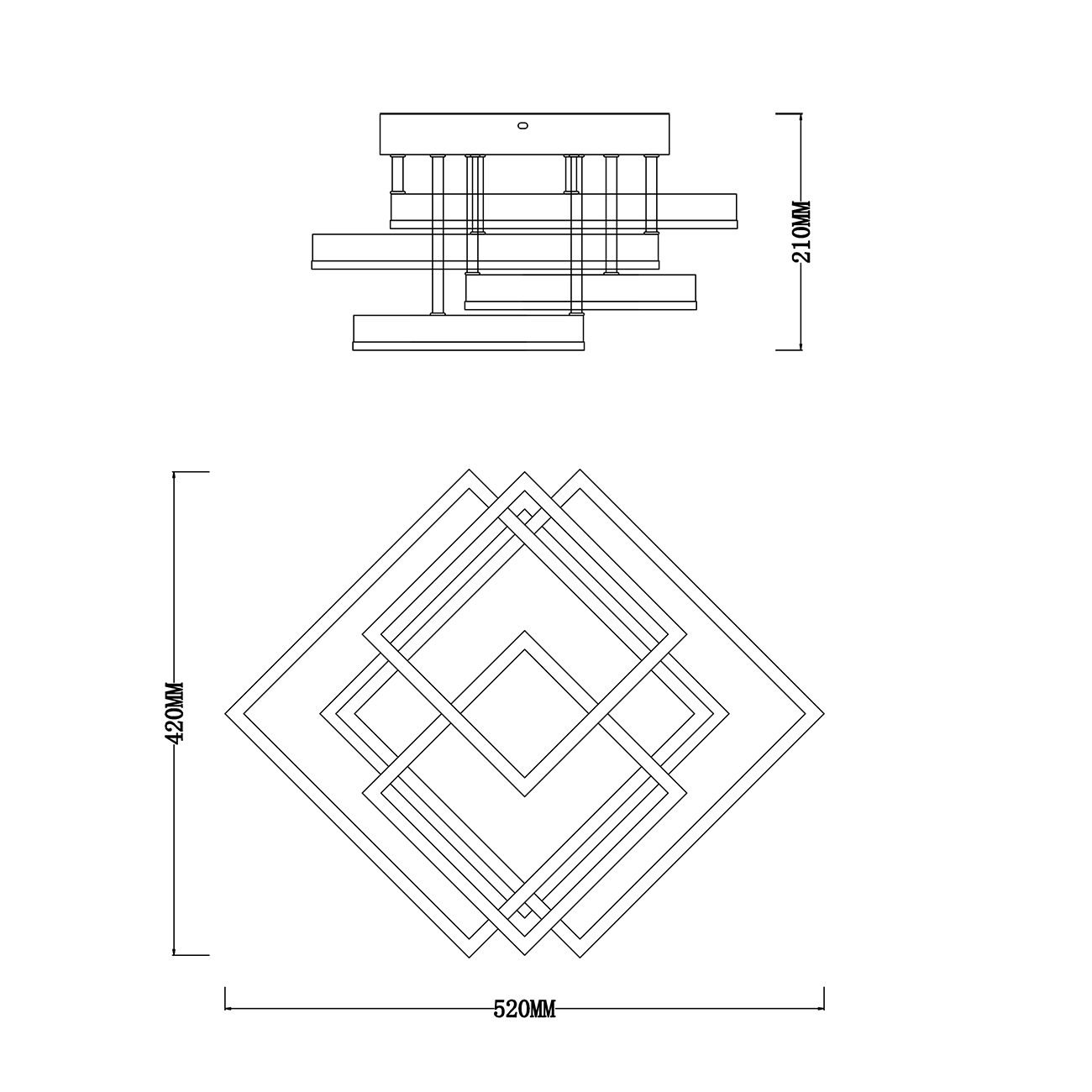 Накладная люстра ESCADA UNION 10229/4LED White