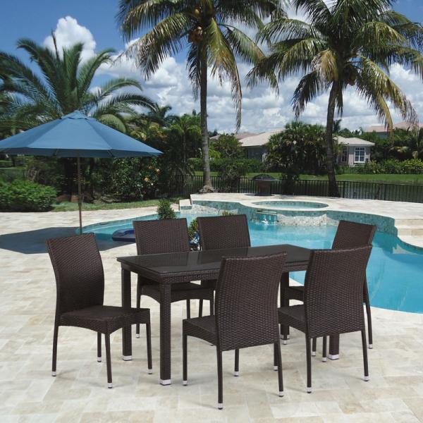 Комплект мебели Afina Garden T256A/Y380A-W53 Brown 6Pcs Коричневый