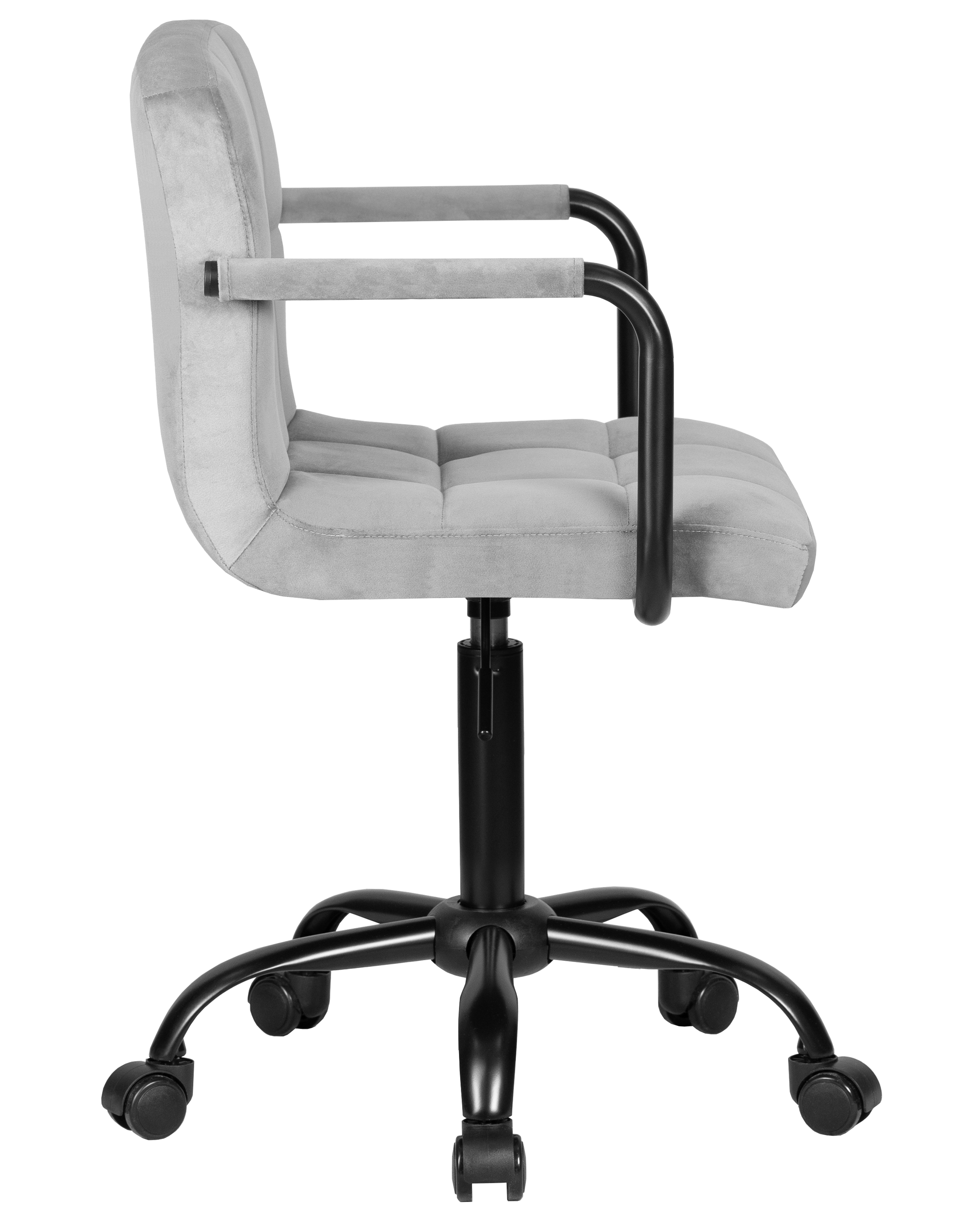 Офисное кресло для персонала DOBRIN TERRY BLACK серый велюр MJ9-75
