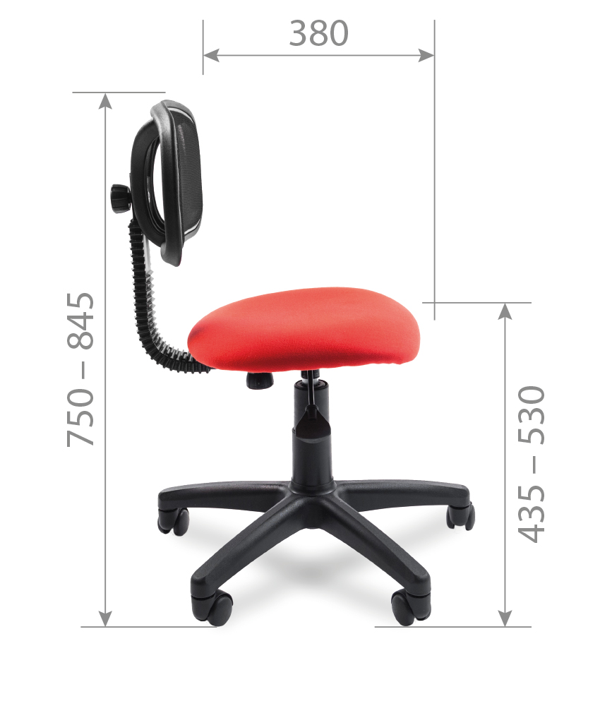 Кресло для персонала Chairman 250 красный С-02