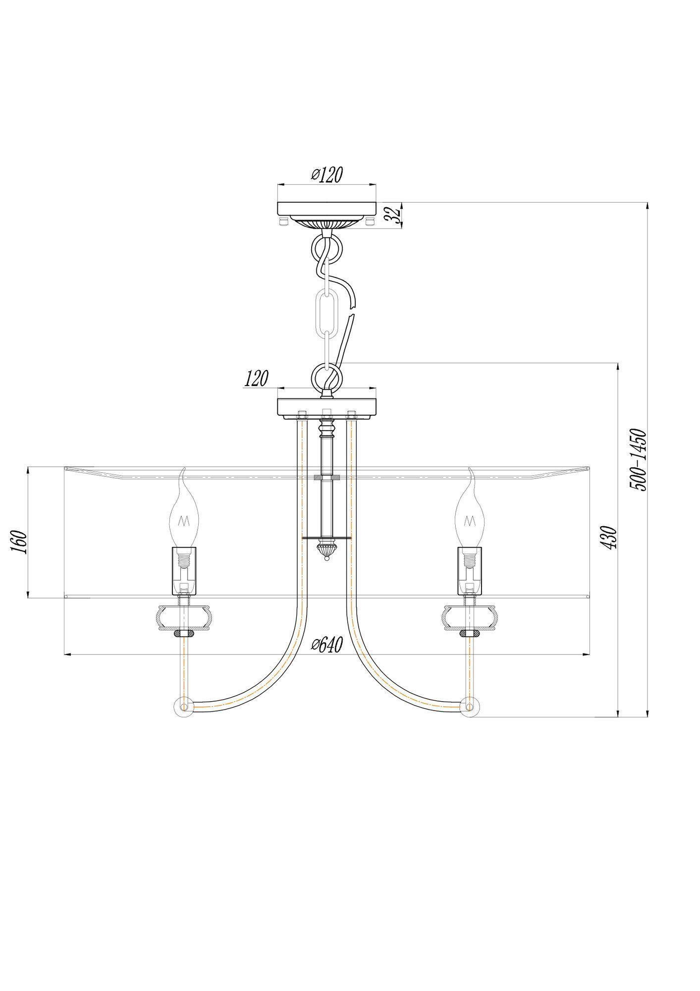 Подвесная люстра Maytoni Roma ARM006PL-08G