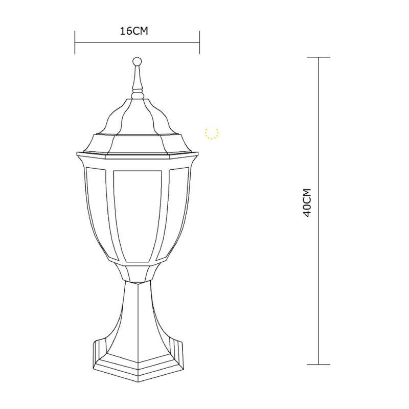 Уличный фонарь ARTE Lamp PEGASUS A3151FN-1BN