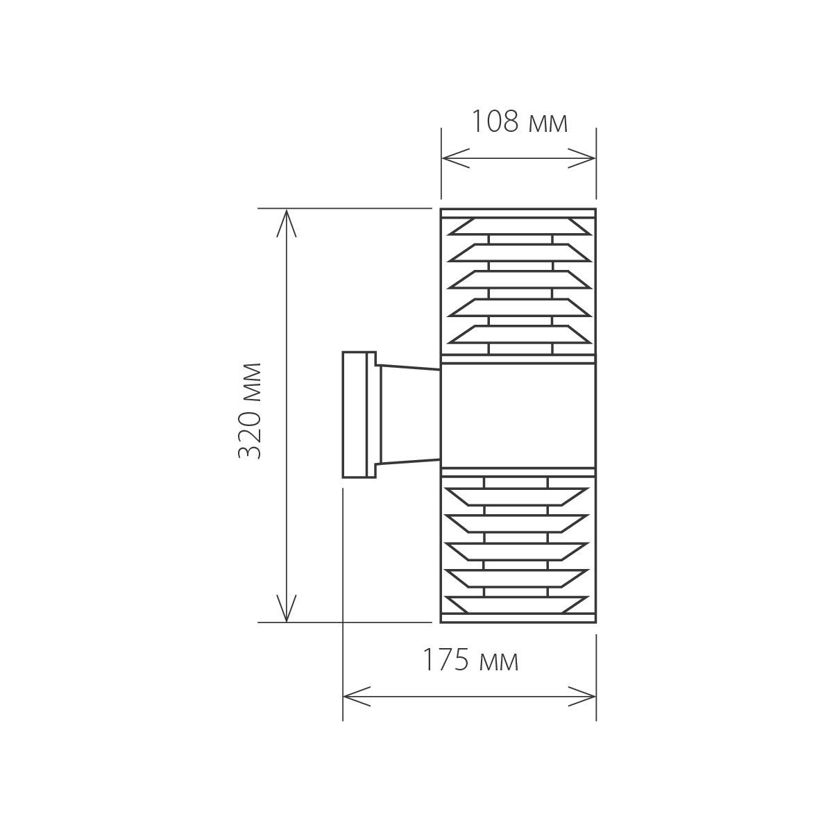 Уличный настенный светильник Elektrostandard Strada 1407 TECHNO Серый