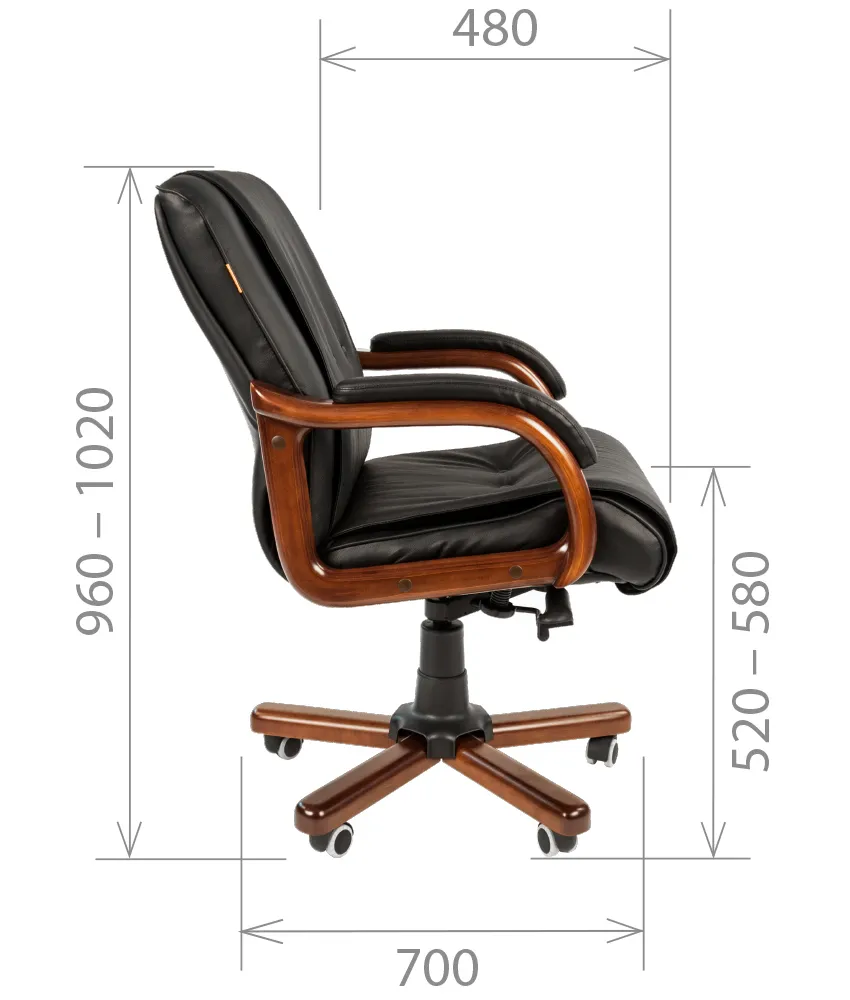 Кресло для руководителя CHAIRMAN 653-M кожа