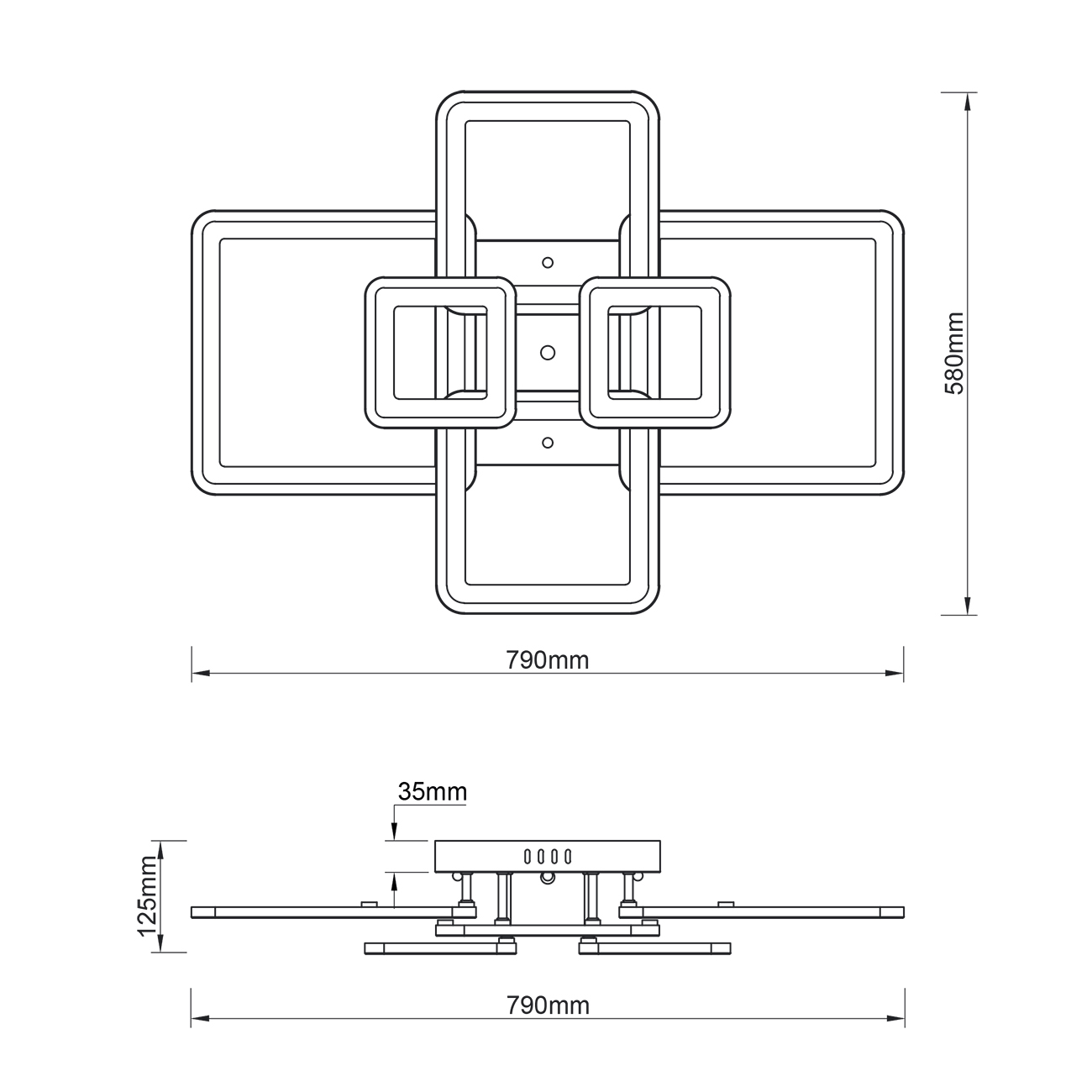 Накладная люстра ESCADA PLAIN 10286/6LED