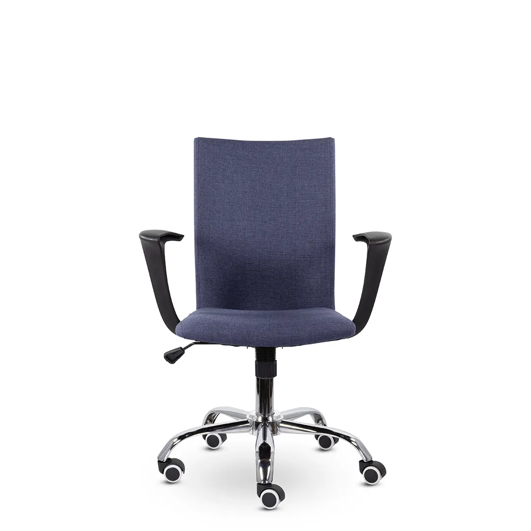 Кресло компьютерное Бэрри М-902 TG хром ткань М синий