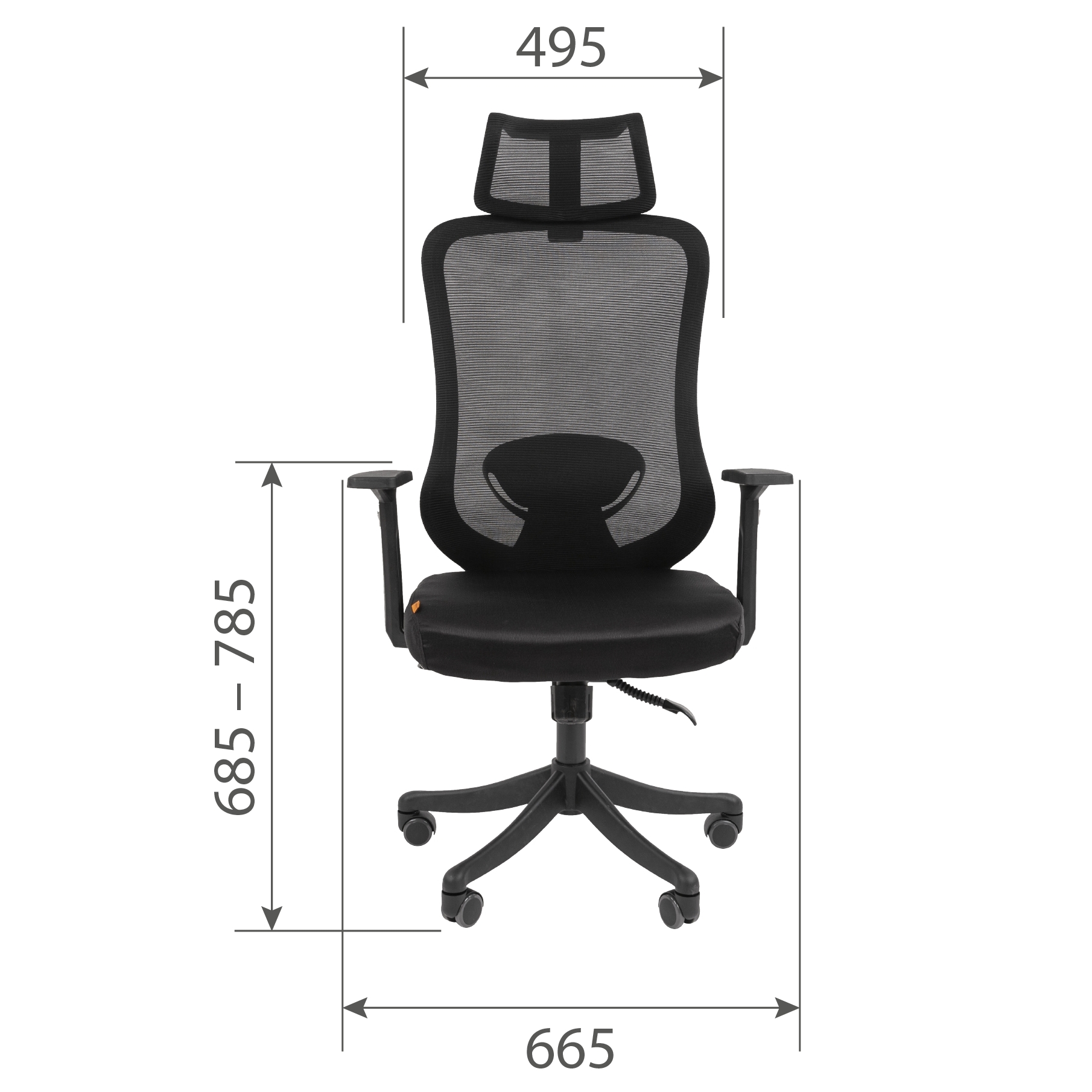 Кресло руководителя CHAIRMAN CH563 ткань / сетка черный