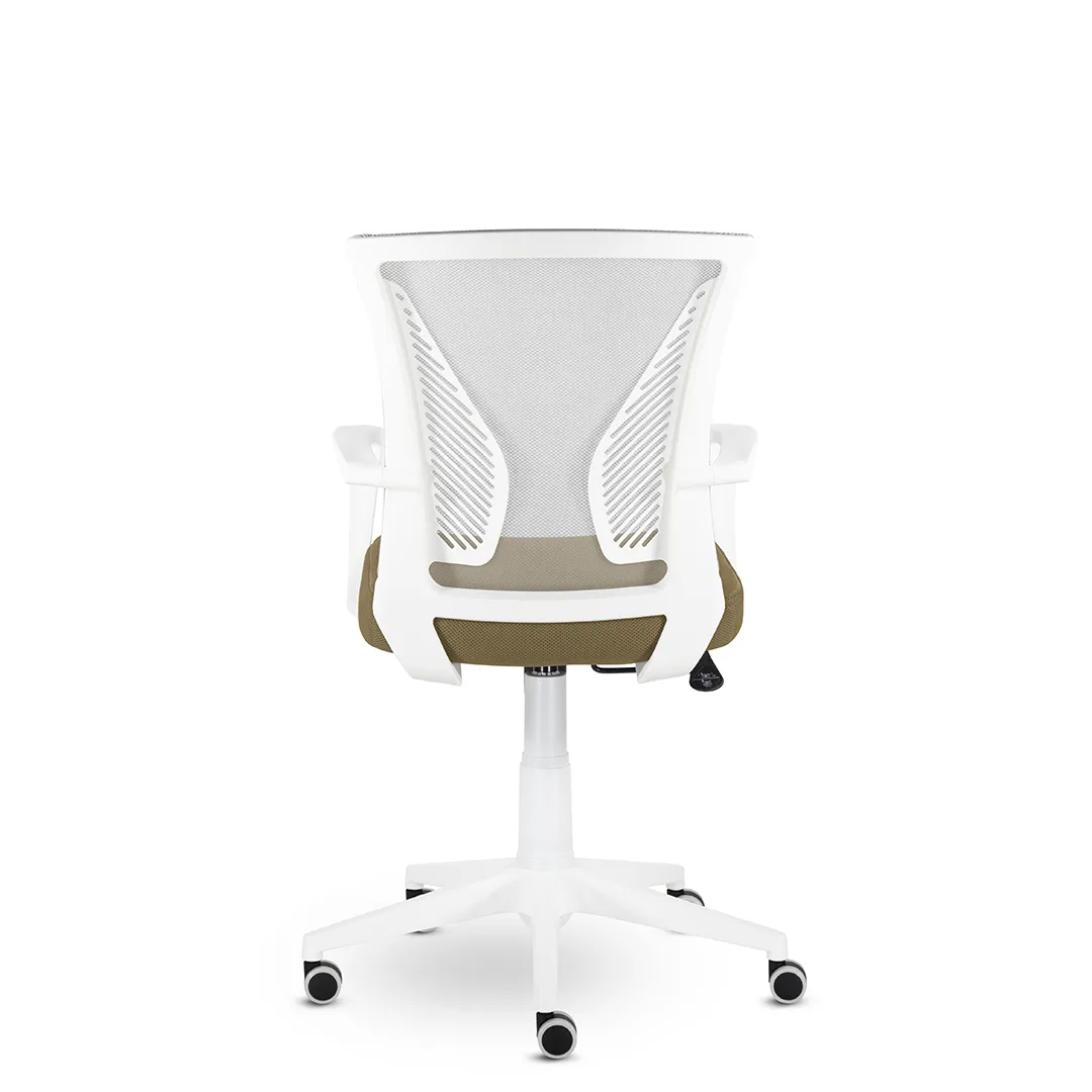 Кресло компьютерное Энжел СН-800 белый пластик сетка хаки