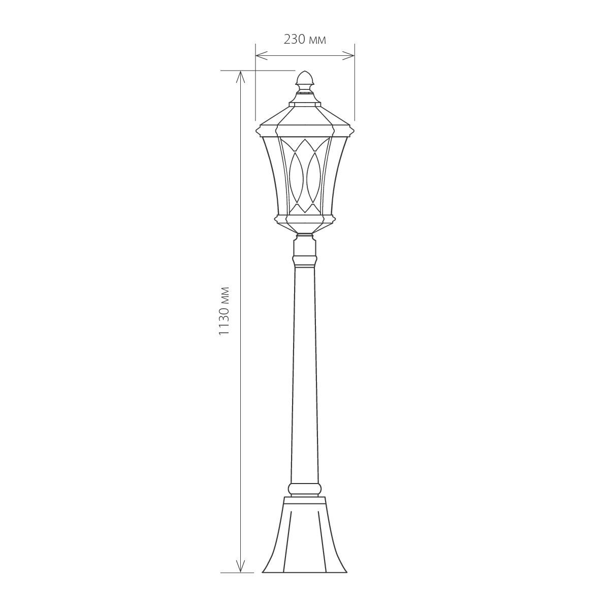 Уличный столб Elektrostandard Virgo GLXT-1450F Черный