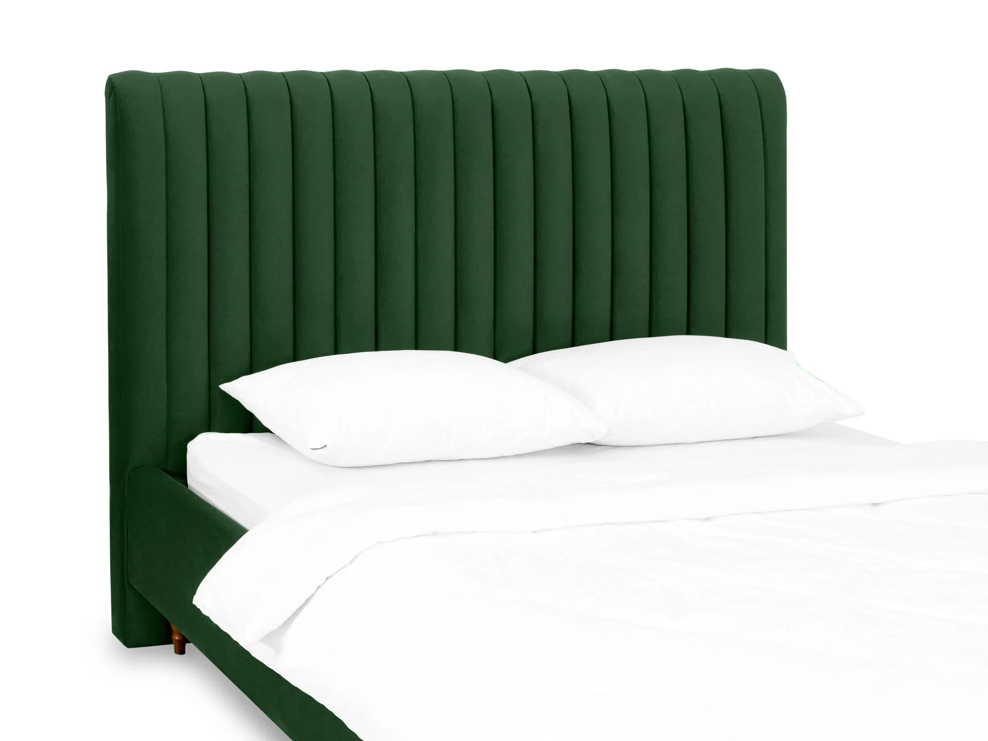 Кровать Dijon с мягким изголовьем 180х200 зеленый 652389