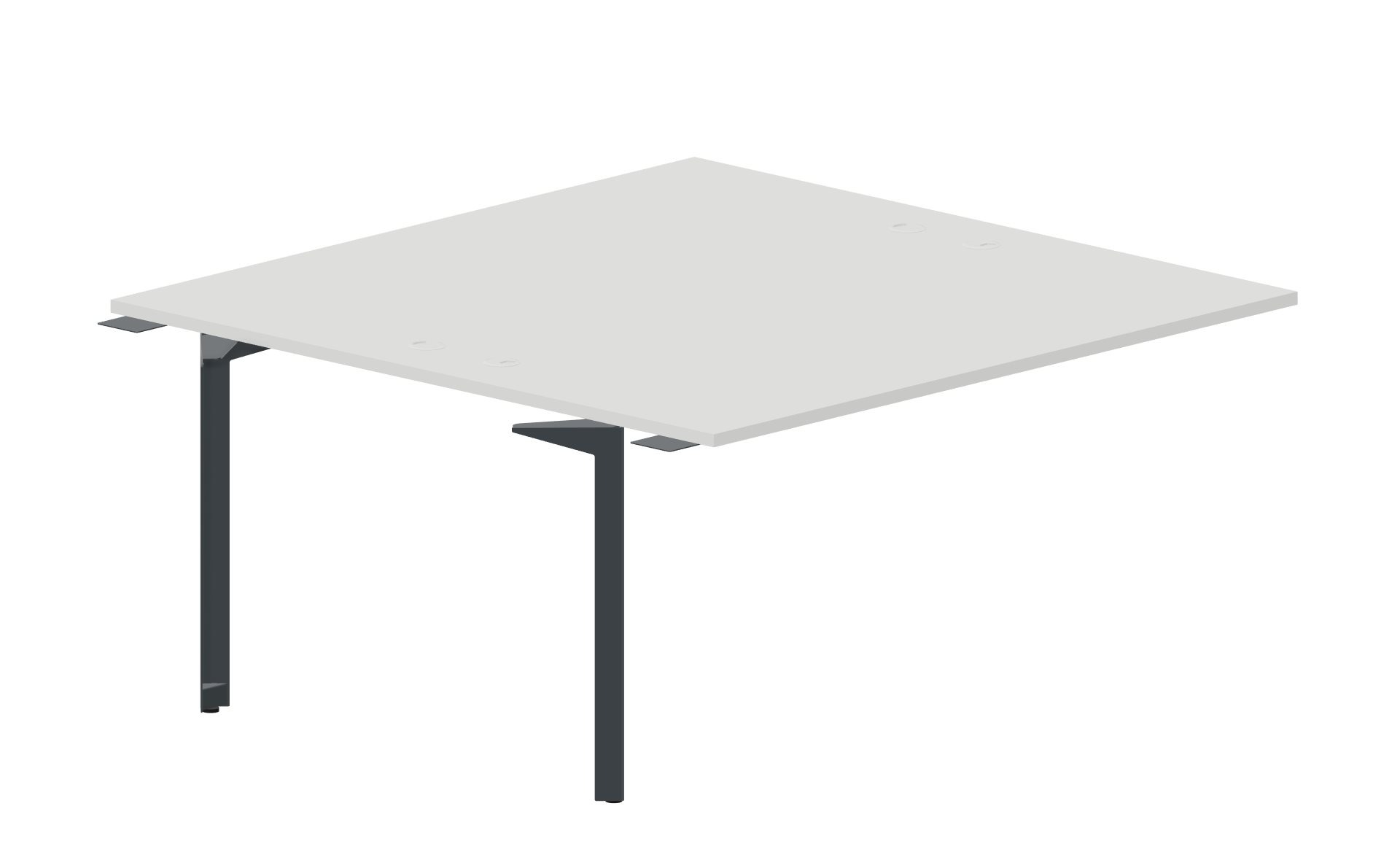 Приставной стол bench на 2 рабочих места 158х156,6х75 см (4 громмета) Ray RY2TPG168