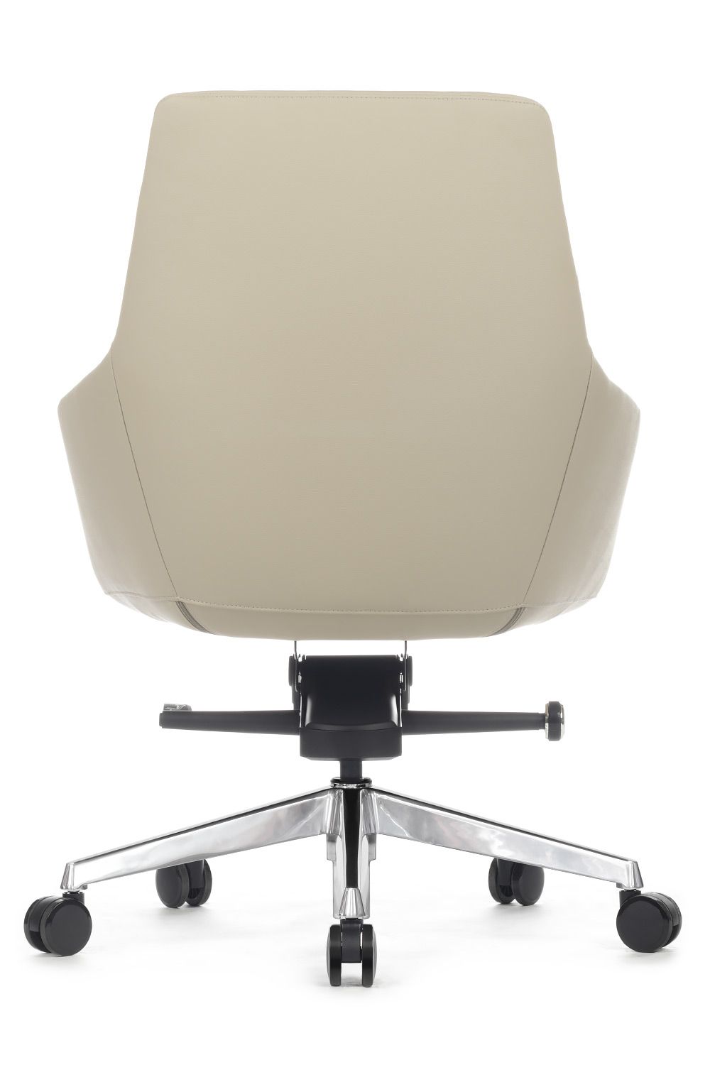 Офисное кресло из натуральной кожи RIVA DESIGN Soul-M (B1908) светло-серый