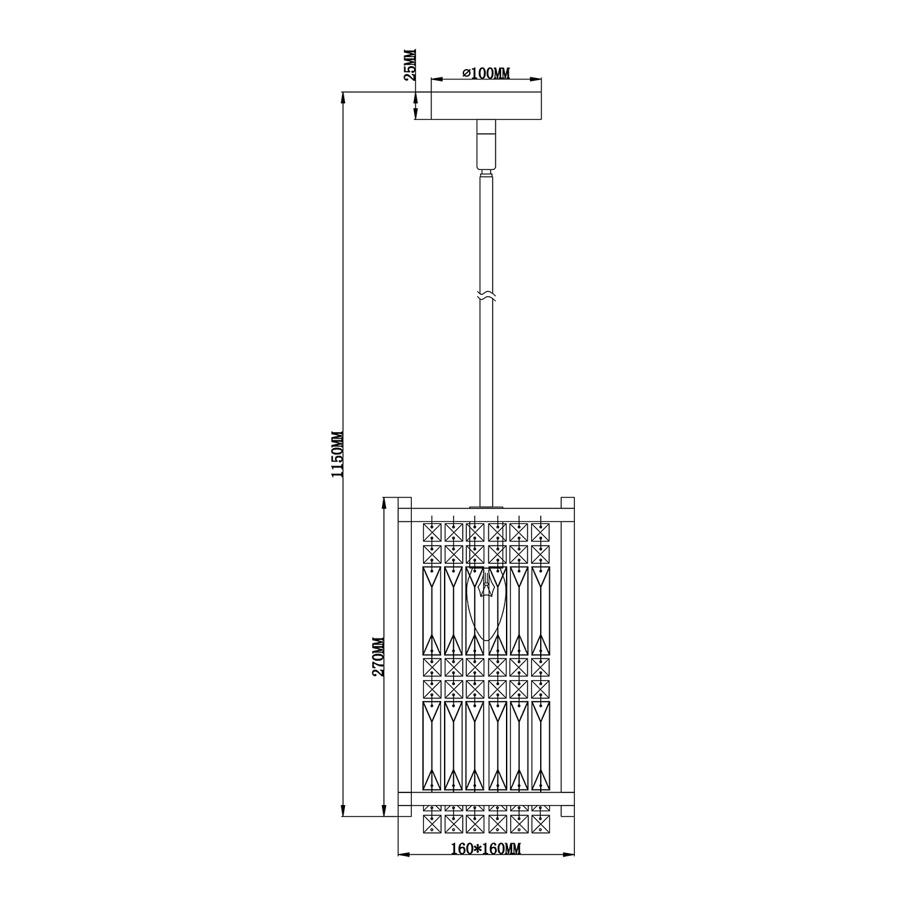 Подвесной светильник ESCADA Flood 2103/1S Chrome