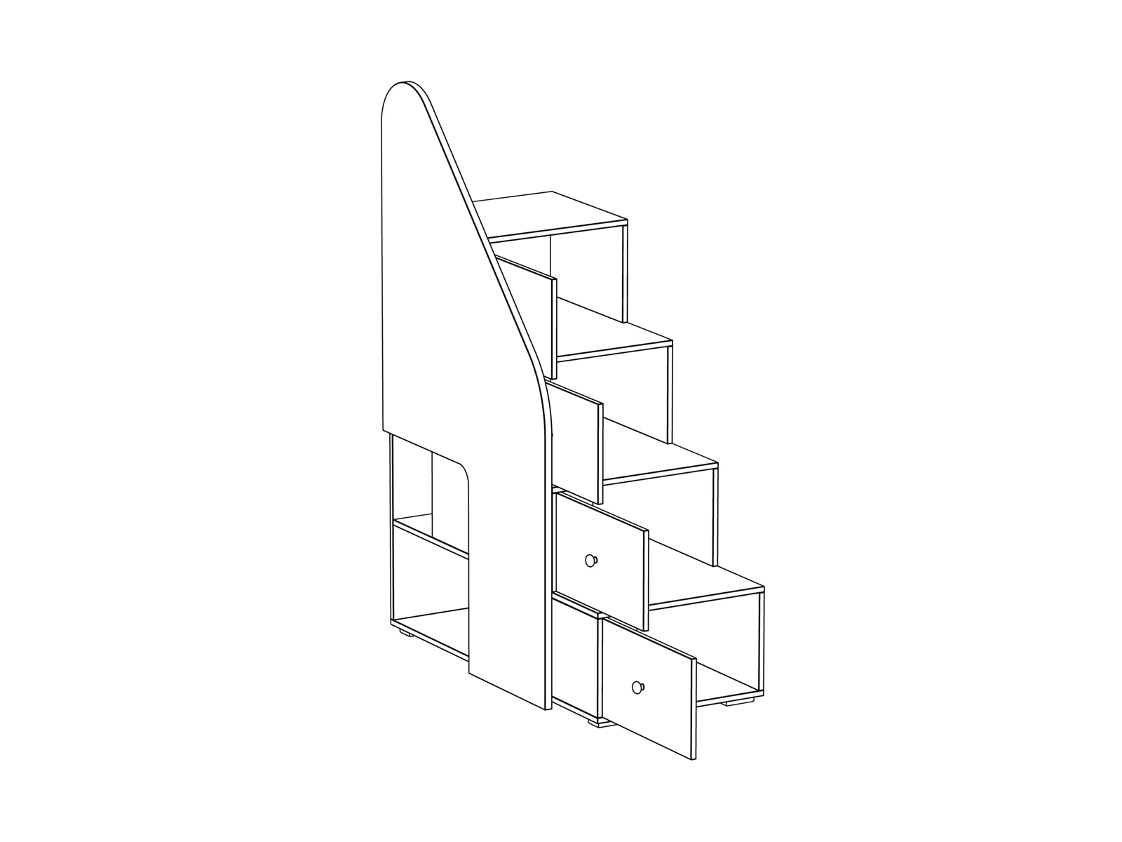 Лестница-комод  с ограждением Play 851772