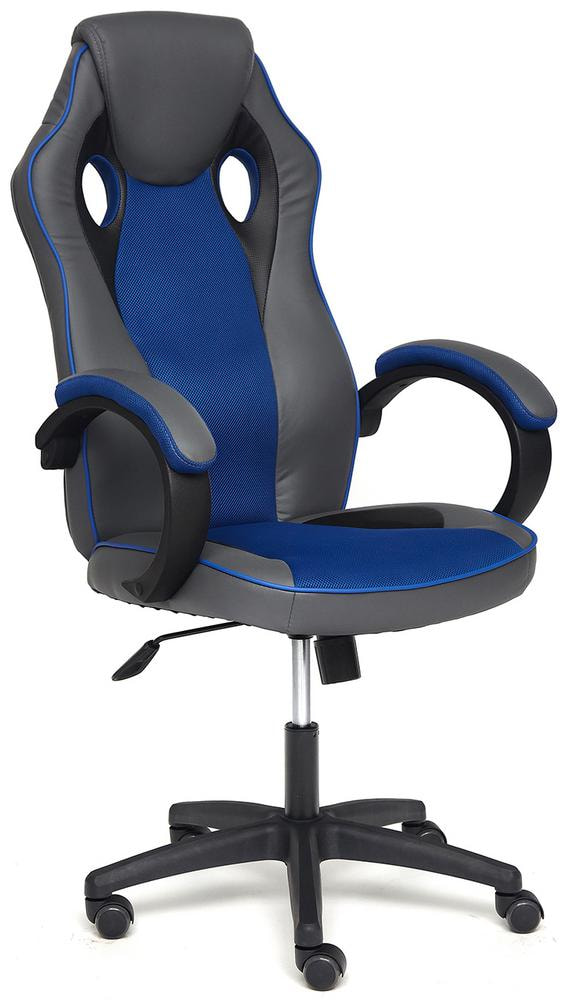 Кресло геймерское RACER GT new / Рейсер ГТ нью металлик + синий