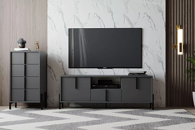 Набор мебели для гостиной 1 Тео Silva Антрацит