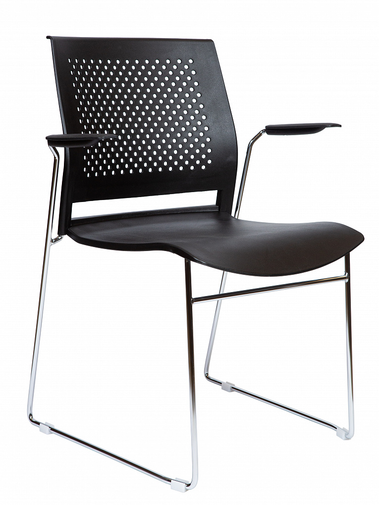Стул офисный NORDEN Эйт блэк / Eight blaсk 823-824 black Черный / Хром