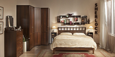 Модульная мебель для спальни Sherlock Орех шоколадный