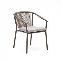 Садовый стул La Forma Xelida алюминий и коричневый шнур