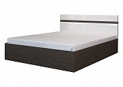 Двухспальная кровать с подъемным механизмом 140x200 НЕНСИ Белый глянец / Венге
