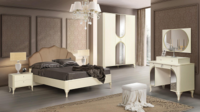 Мебель для спальни Стефани Олмеко бежевый белый