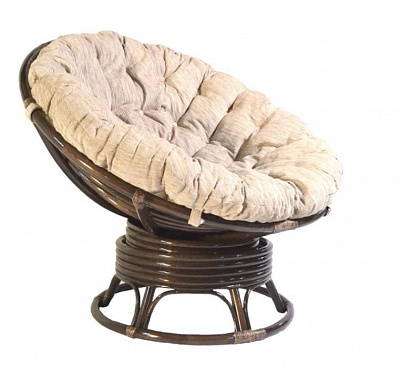 Кресло из ротанга Папасан вращающееся 23 01B темно-коричневый