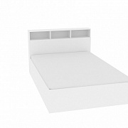 Кровать 1400 Морена Белый с основанием (металл)