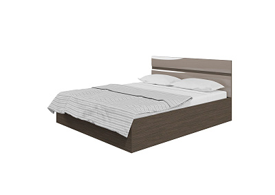 Двуспальная кровать с подъемным механизмом 160x200 НЕНСИ Венге / Капучино